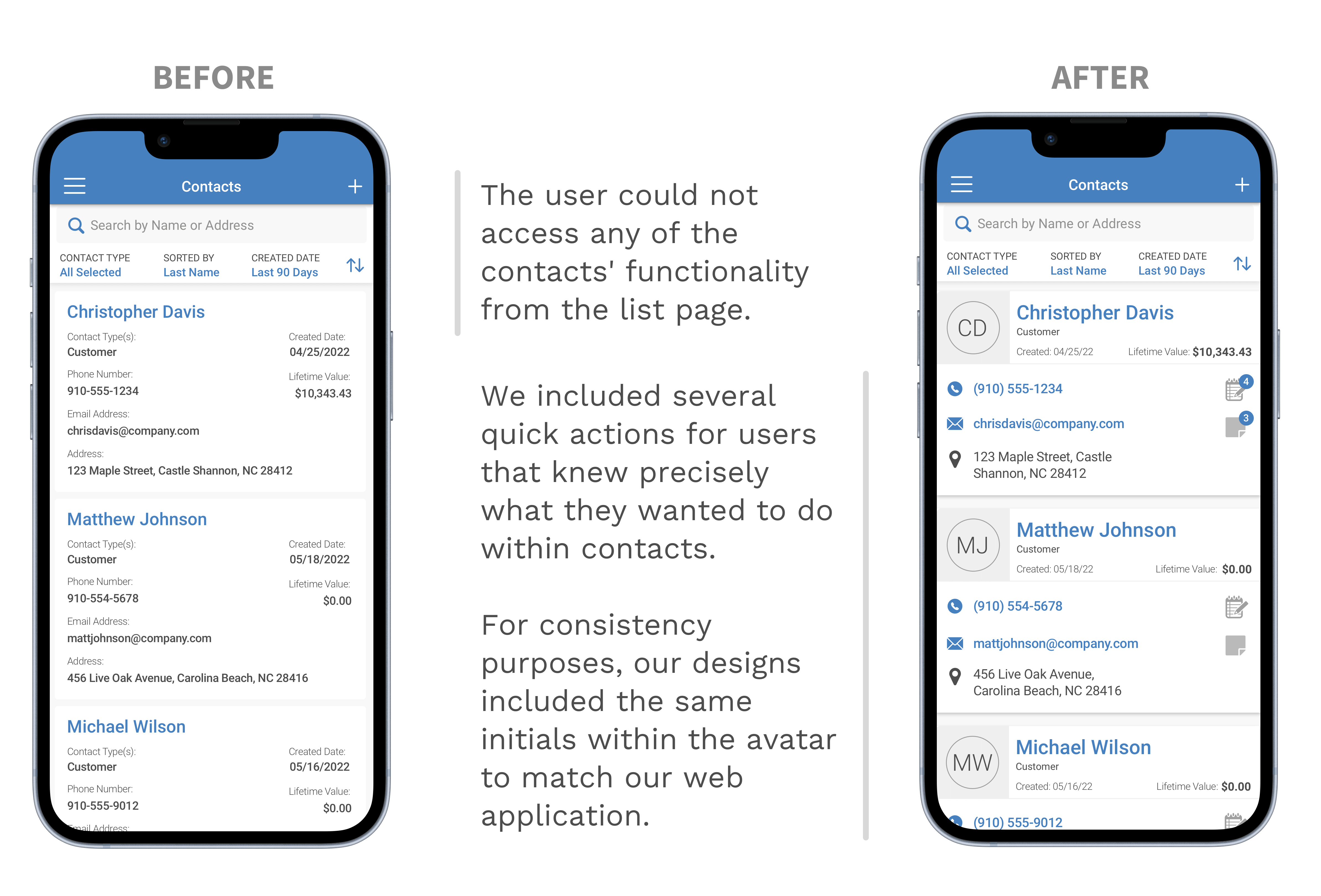AccuLynx Contacts List View